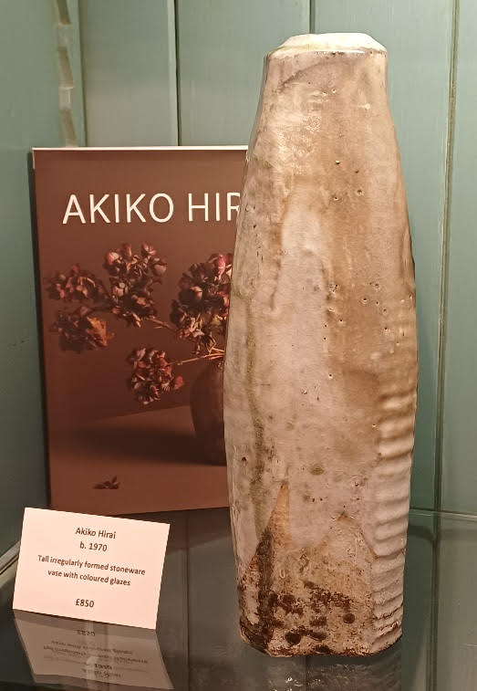 Tall ceramic vase by Akiko Hirai